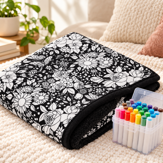 LuchiLu Coloring Blanket for Adults