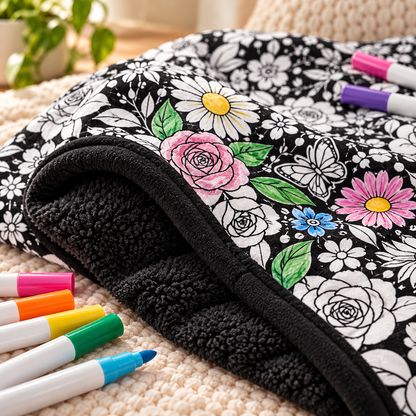 LuchiLu Coloring Blanket for Adults